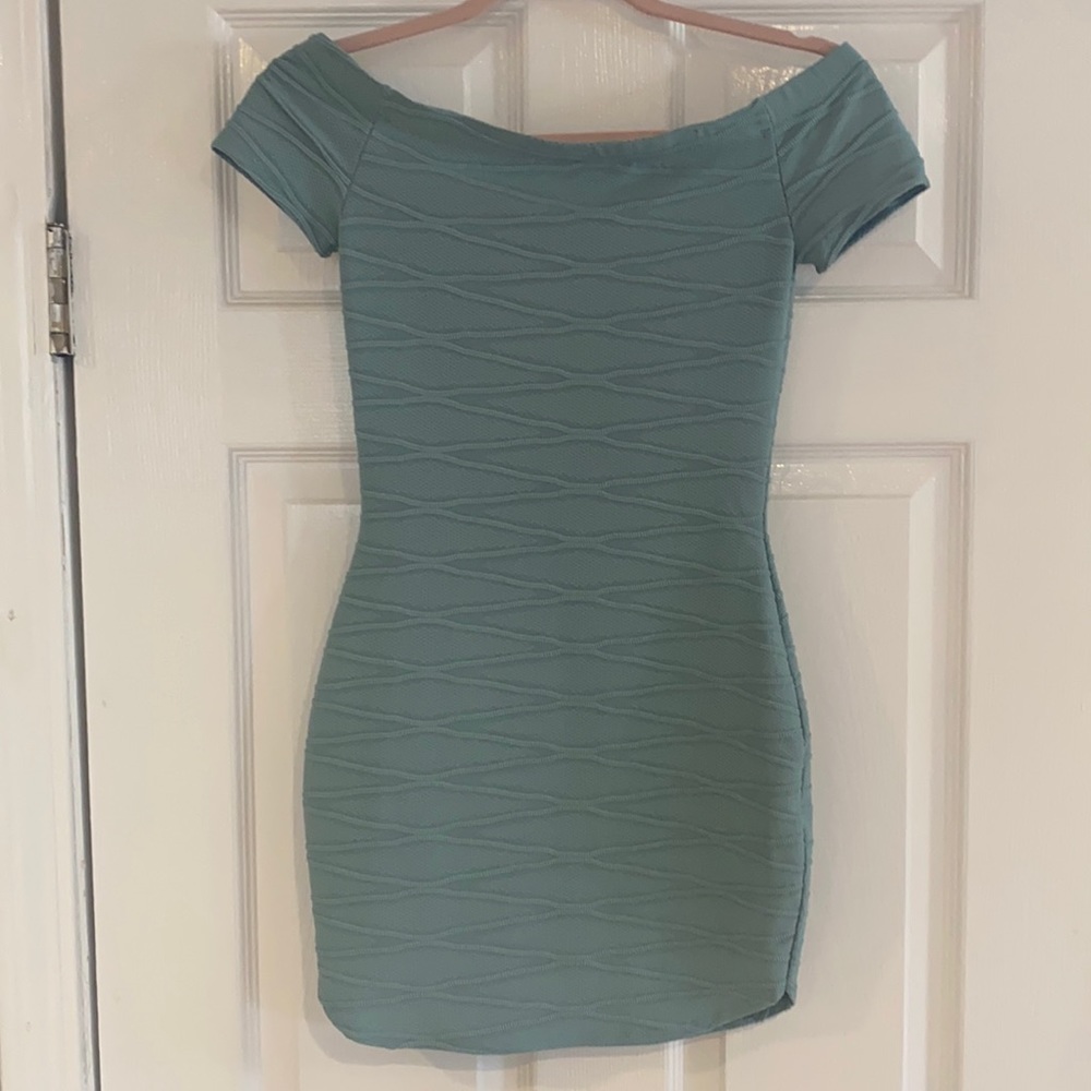 Off the shoulder mini dress. Worn once.